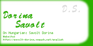 dorina savolt business card